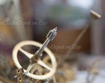 Set of 4 pictures of bronze clock parts in Gold color Close-up Bronze mechanical watch clock parts - Instant Digital Download Photos only!