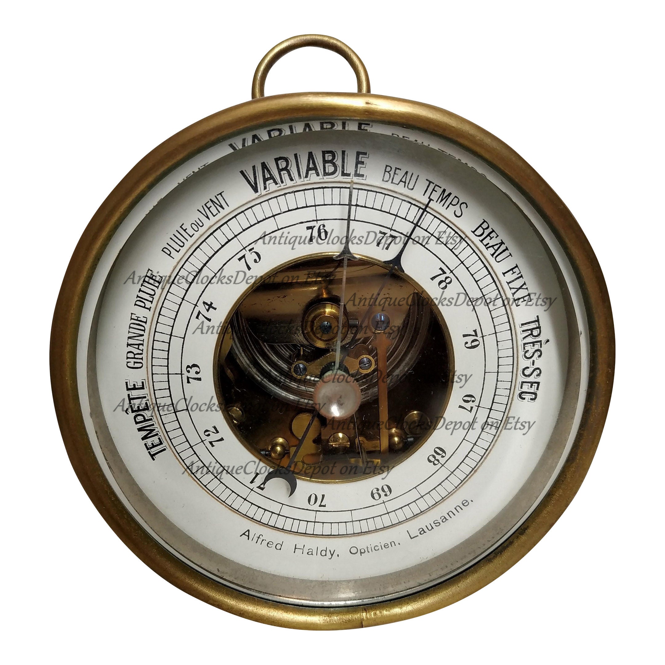 Baromètre Thermomètre aiguille NAUDET - Marineshop : décoration marine