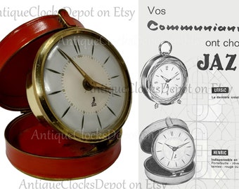 フランス製 JAZ ジャズ 壁掛け時計 1960年代 ビンテージ ※稼働品
