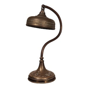 1920s French Art Nouveau Brass Desk Lamp, Foundry Mark CJ 142