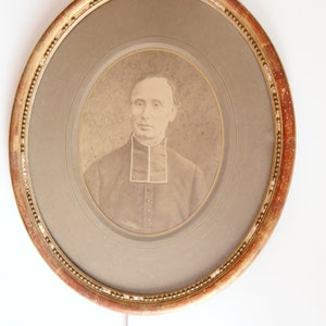 1870 Authentisches Französisches Vintage Porträt von Gentleman Original Fotografie Studio Antiker alter ovaler Rahmen Seltenes Foto Männer aus Straßburg