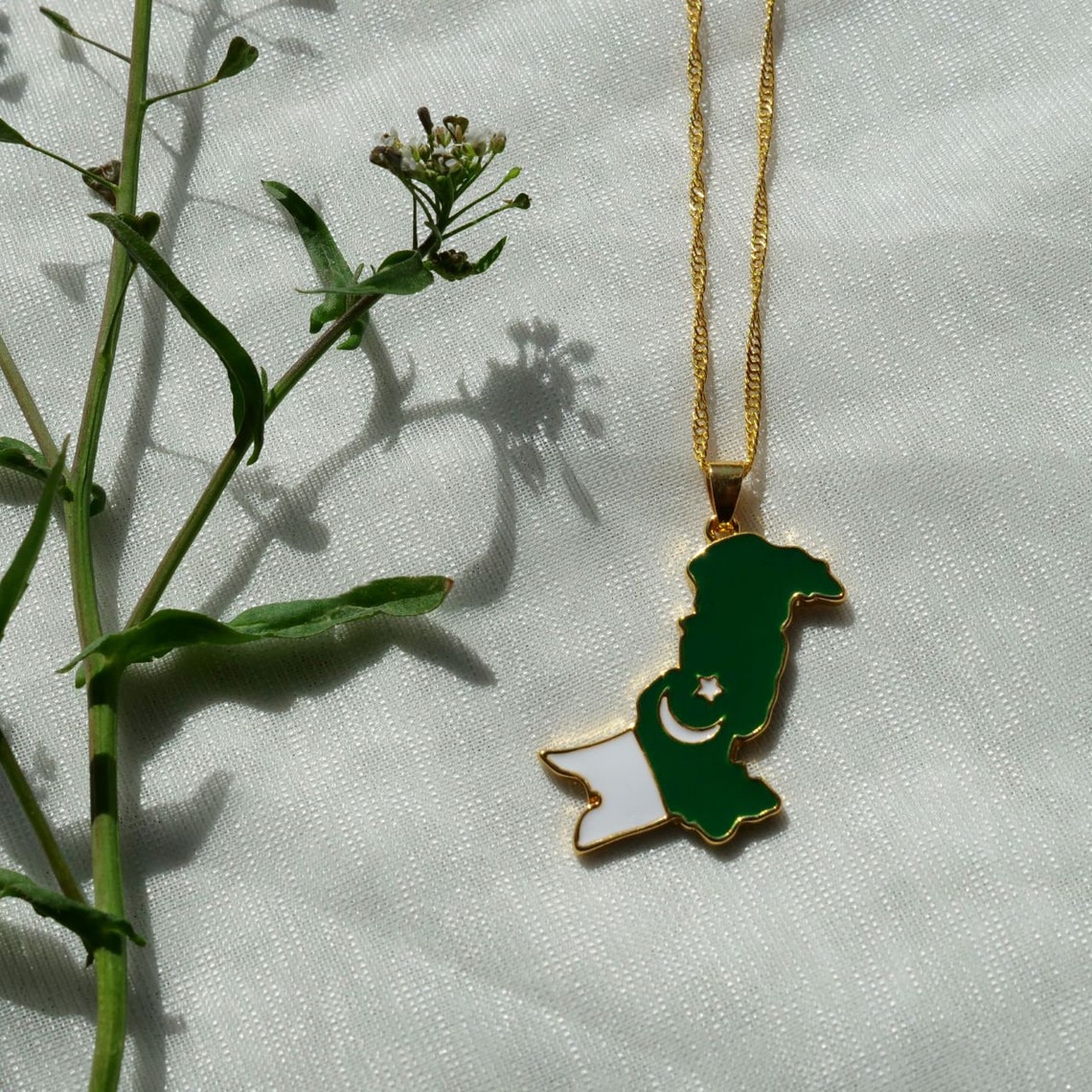 Pakistan necklace 18K gold plated Etsy