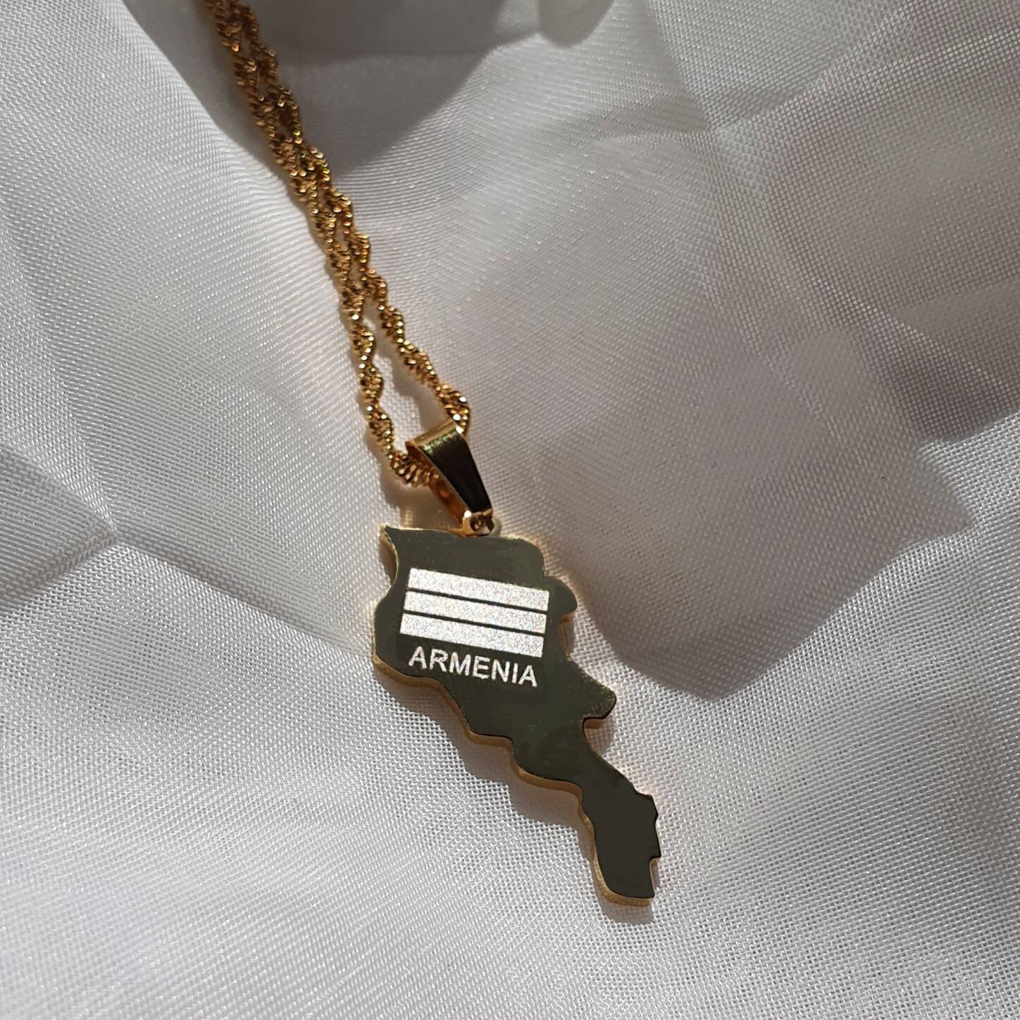 Armenia necklace 18K gold plated | Etsy