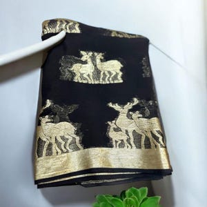Viscose Georgette Saree,Bollywood Style Saree,Wedding Saree,Printed Saree