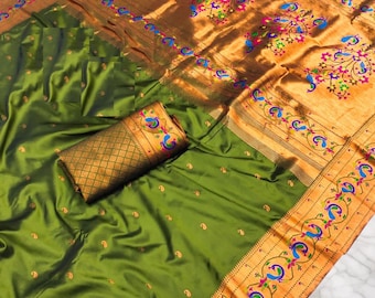 Pethani Silk Saree With Meenakari Work