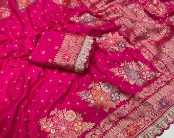 Premium Soft Dolla Silk Saree,Heavy Work Saree,Designer Saree,Bollywood Style Saree