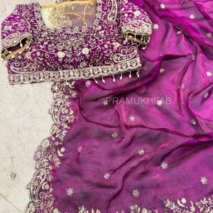 Fandy Satin Silk Saree,Embroidery Sequence Work,Wedding Function Wear Sari