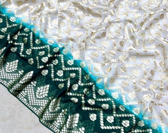 Valentijnscadeaus Saree, viscose Georgette Saree