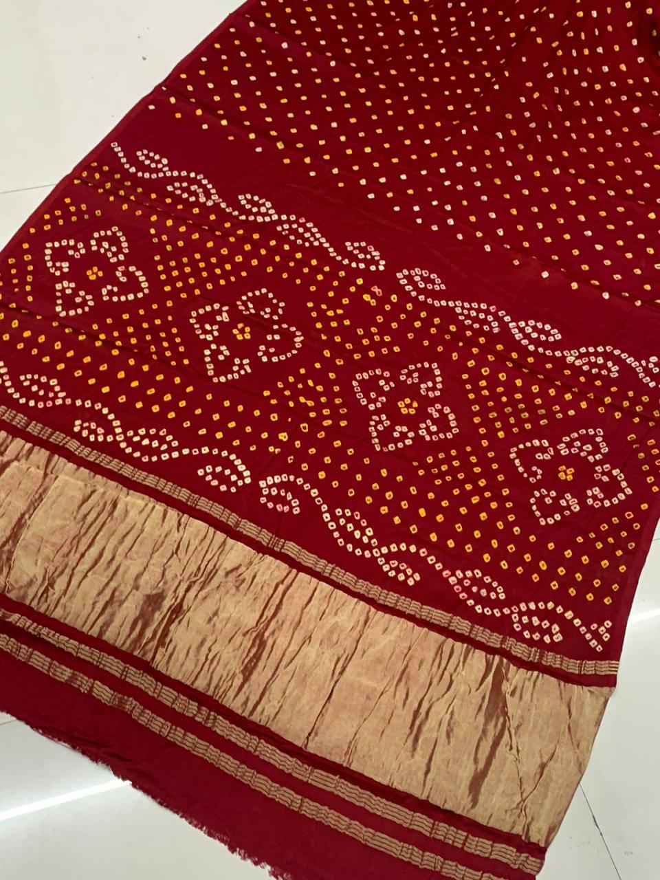 Gaji Silk Bandhani Saree Gajji Silk Saree Online