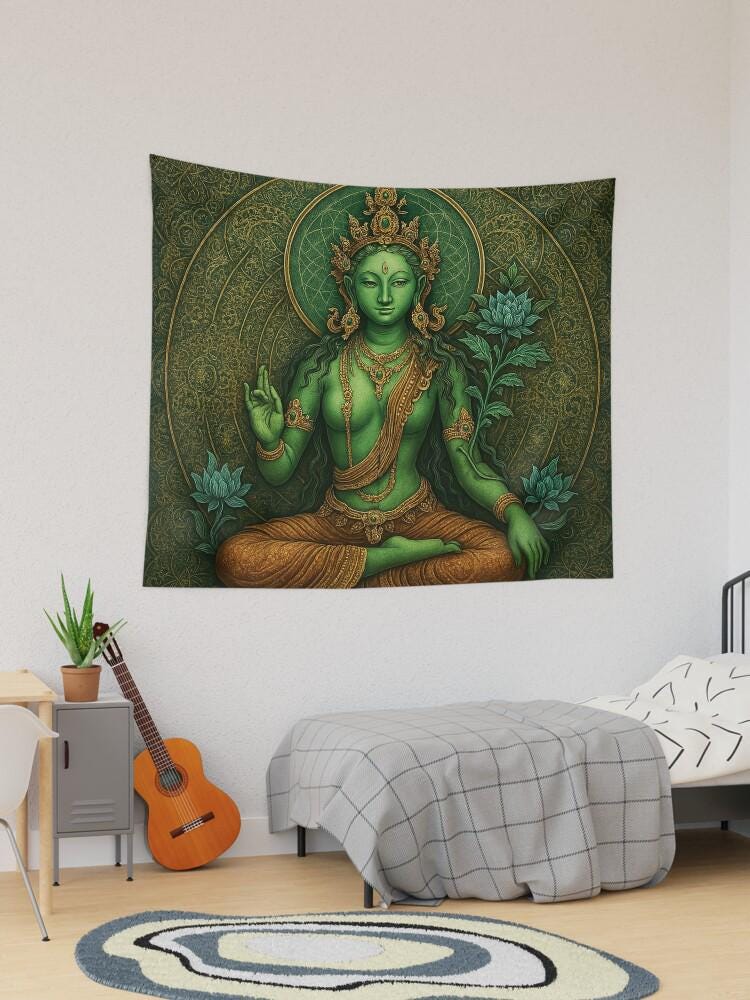 Green Tara Mandala Wall Art | Digital Download | Tibetan Buddhist