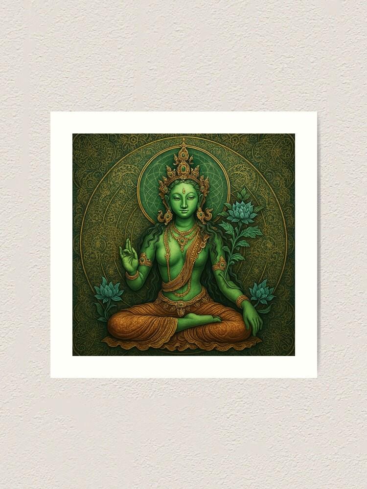 Green Tara Mandala Wall Art | Digital Download | Tibetan Buddhist