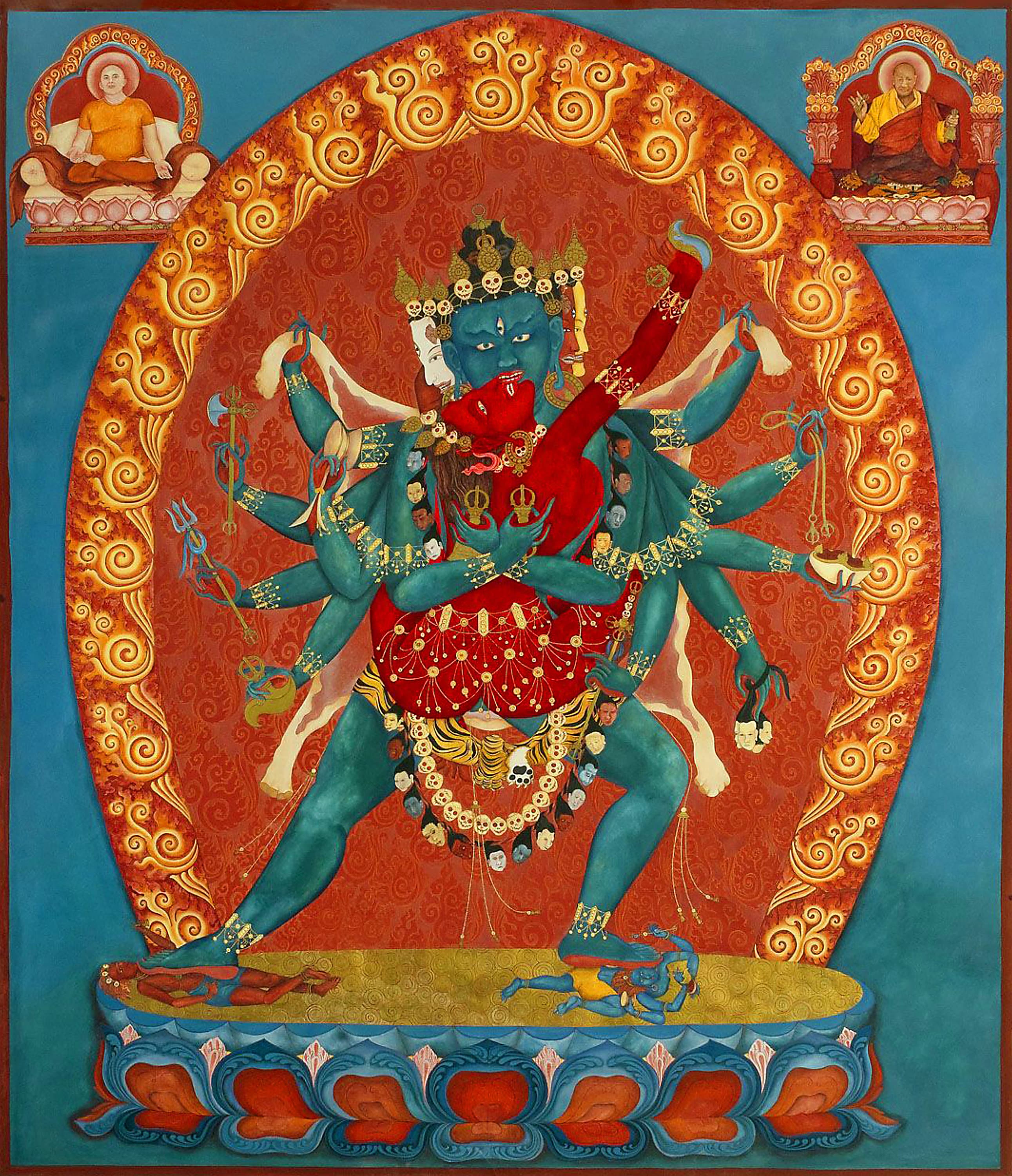 【肉筆画 手描き仏画】バジュラヨーギニー Vajrayogini ヨギニ タンカ 肉筆画 手描き仏画】バジュラヨーギニー Vajrayogini ヨギニ