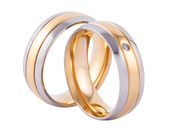 Engagement Rings Friendship Rings Partner Rings Wedding Rings Zirconia Gold / Silver Engraving