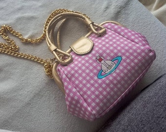 vivienne westwood mini pink bag , vivienne westwood gingham bag