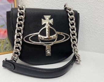 shoulder chain saturn black and multicolor bag