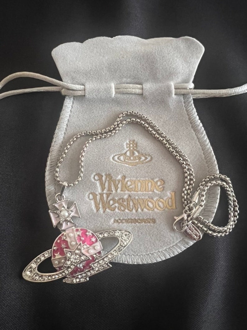 Vivienne Westwood Star Necklace Pink or Green With Dust Bag Etsy