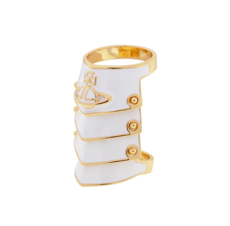 nana anime armour ring,vivienne westwood ring,armor ring Gold