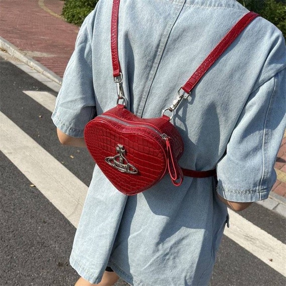 Vivenne Westwood Heart Backpack heart Bag saturn Backbag 