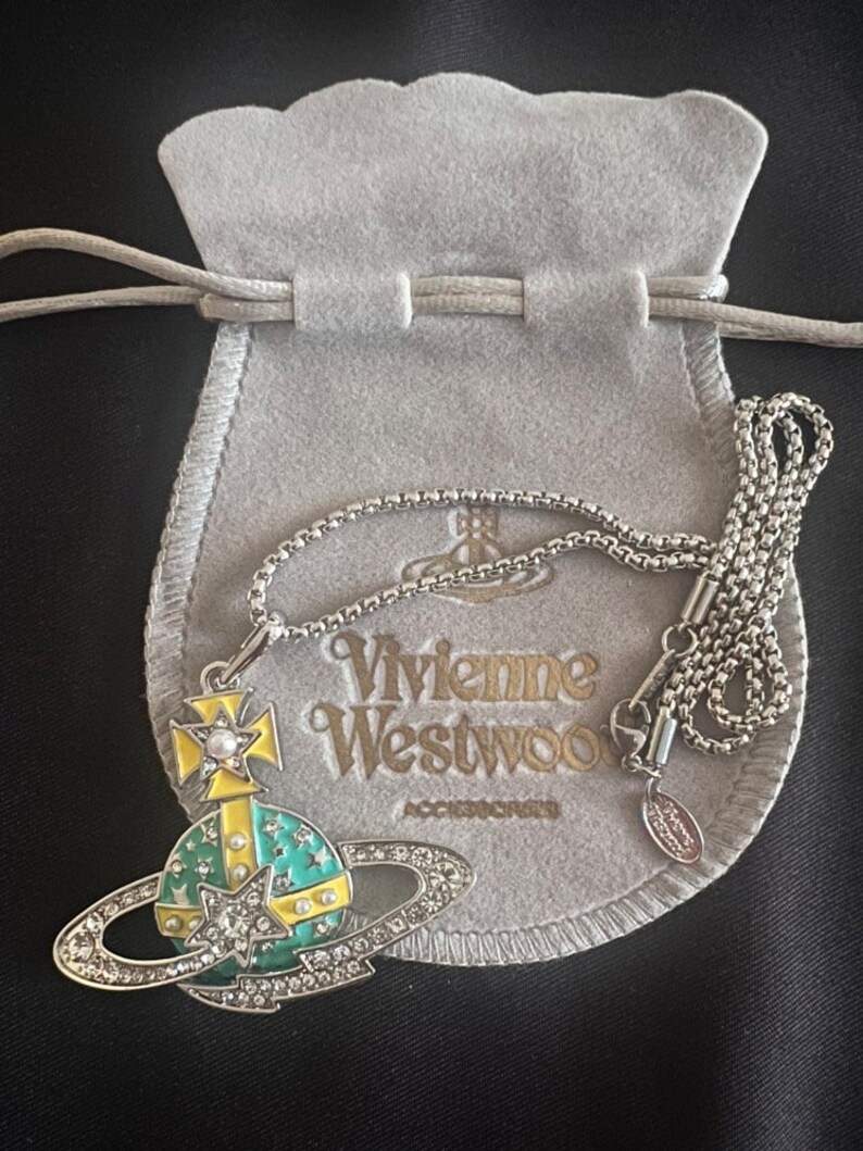 Vivienne Westwood Star Necklace Pink or Green With Dust Bag Etsy