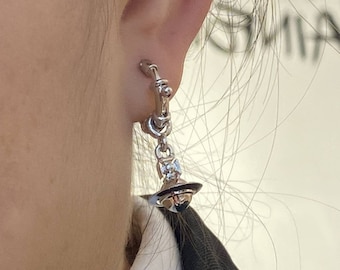 vivienne westwood 3D orb silver earring