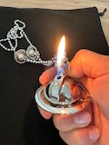 nana anime saturn refillable necklace lighter - double saturn chain