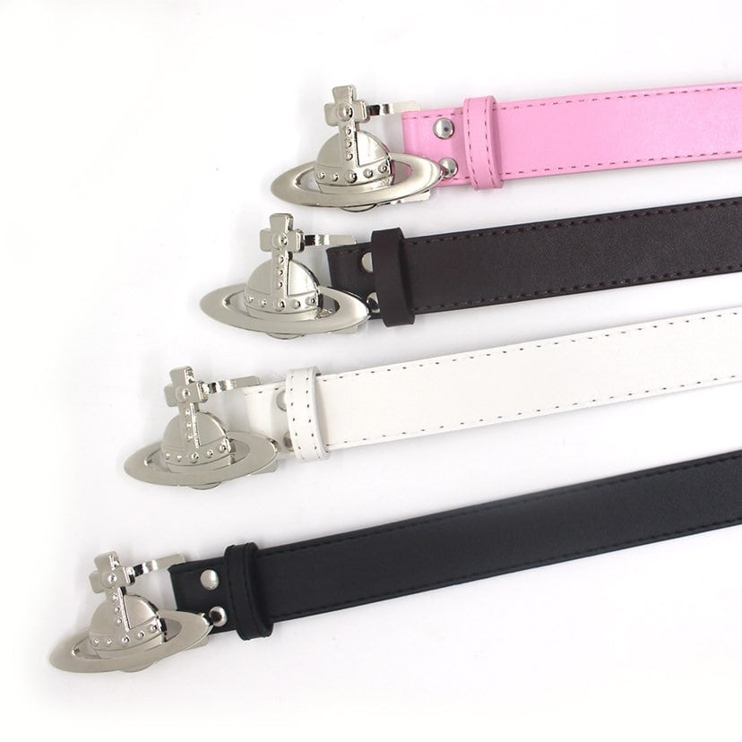 Small Orb Buckle Belt in BLACK | Vivienne Westwood®