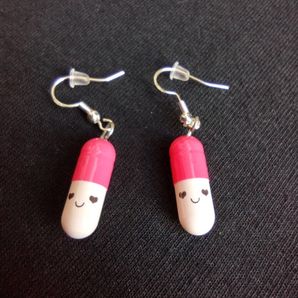 Secret Message Pill Earrings. Many color options!