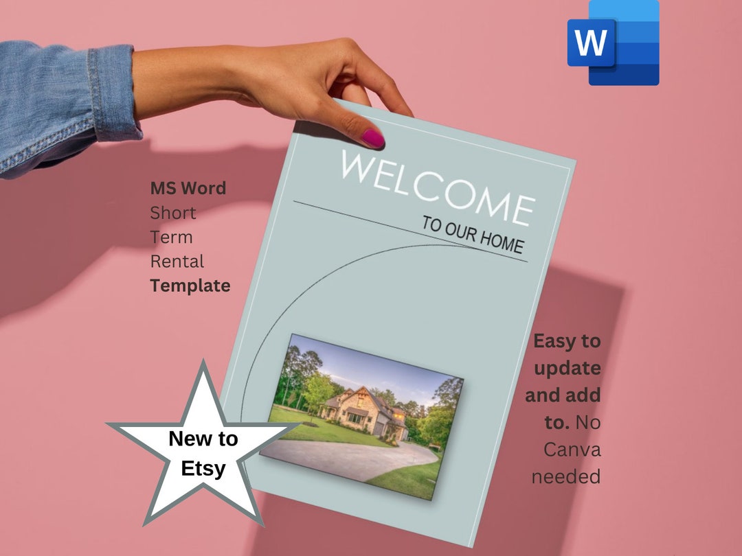 Shutter For Rent Word Welcome Brochure Template MS Word Based Short Term Rental A4 Letter ...