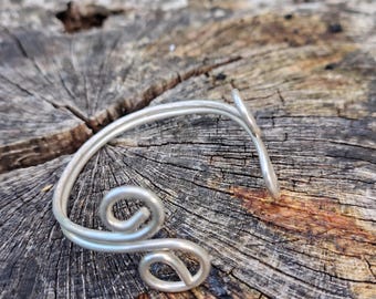 Small sterling silver twisted cuff bracelet