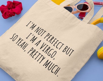 Virgo Tote Bag, Virgo gifts, Tote bag in the uk, Virgo birthday gift, Gift for her, Virgo gifts, Virgo gift for friend, Virgo quote prints