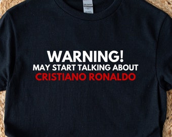 Cristiano Ronaldo inspiriertes T-Shirt, Fußballfan-Shirt UK, CR7-Stil-T-Stück, Fußballgeschenk, Spieltag-Shirt