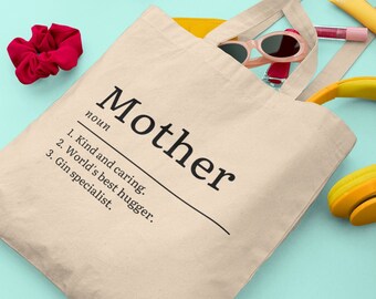 Bolso de mano personalizado con la definición de "Mamá", bolso con diccionario personalizado para madres (Reino Unido), regalo divertido para mamás, bolso para el Día de la Madre, bolso con nombre personalizado.