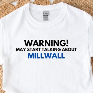 T-shirt inspiré de Millwall, chemise de fan de football UK, tee-shirt de football Millwall, chemise de jour de match, cadeau pour fan de football