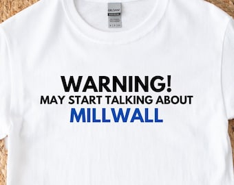 Maglietta ispirata al Millwall, maglietta per tifosi di calcio (Regno Unito), t-shirt da calcio del Millwall, maglietta per il giorno della partita, regalo per tifosi di calcio