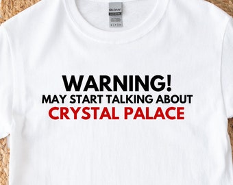 Crystal Palace Inspired T Shirt, Football Fan Shirt UK, Red Blue Supporter Tee, Match Day Shirt, Gift for Football Fan