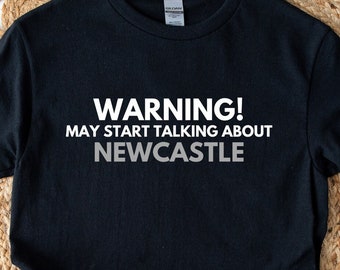 Camiseta inspirada en el Newcastle, camiseta para aficionados al fútbol del Reino Unido, camiseta de apoyo en blanco y negro, camiseta para el día del partido, regalo para aficionados al fútbol.