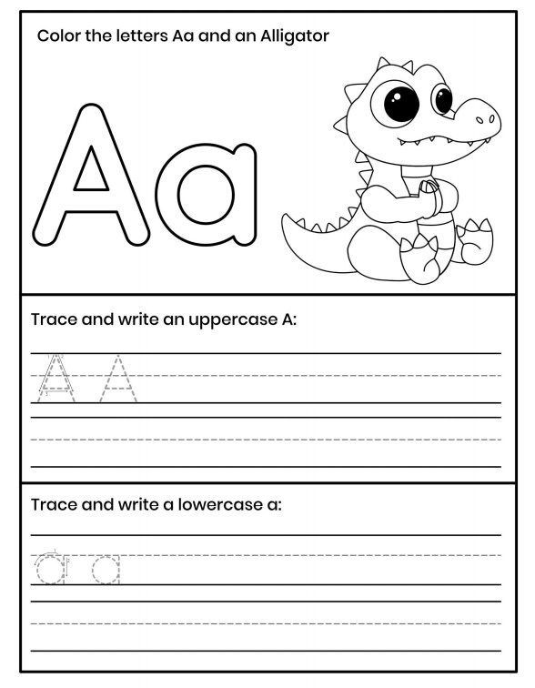 A-Z Handwriting Practice Sheets 2 Sets | Etsy