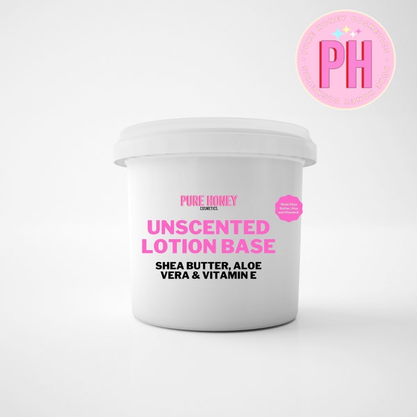 Unscented Lotion Base | Shea Butter | Aloe Vera | Vitamin E | Dry Skin | Luxurious Lotion Base | Non-Greasy | Moisturizing | Hydrating