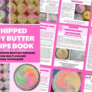 E-boek met recept voor slagroomboter | Zeer informatief | Body butters maken, pijpen en bewaren | Inclusief waar je geuroliën kunt krijgen |