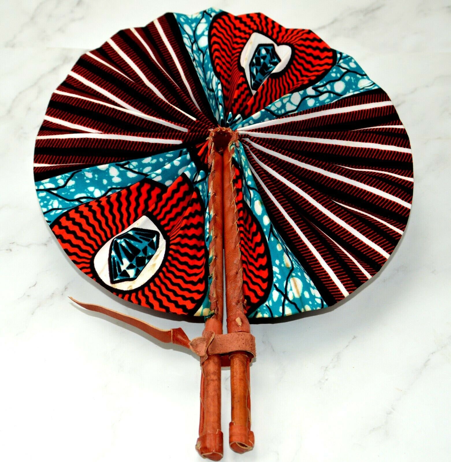 Hand held Fan Handmade Fans African Fabric With Leather Etsy hand-held-fan-handmade-fans-african-fabric-with-leather-etsy