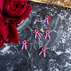 5 mini Tricolor French Revolution Cockade - Made in France (French pin, Tricolor brooch, Misérables, Napoleon, Bastille day)