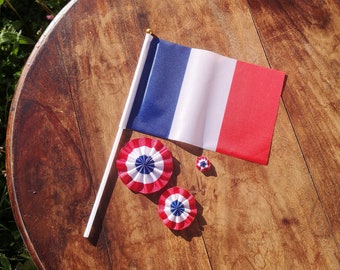 Patch Morale In PVC Bandiera Francese Tricolore Per Softair - 80x50mm Con Velcro