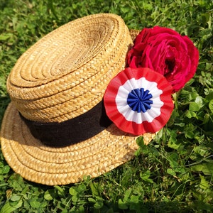 French tricolor cockade "Made in France" 8cm (3.15in). Brooch, Rosette, French Revolution pin, Napoleon Bicorn, Patriot)