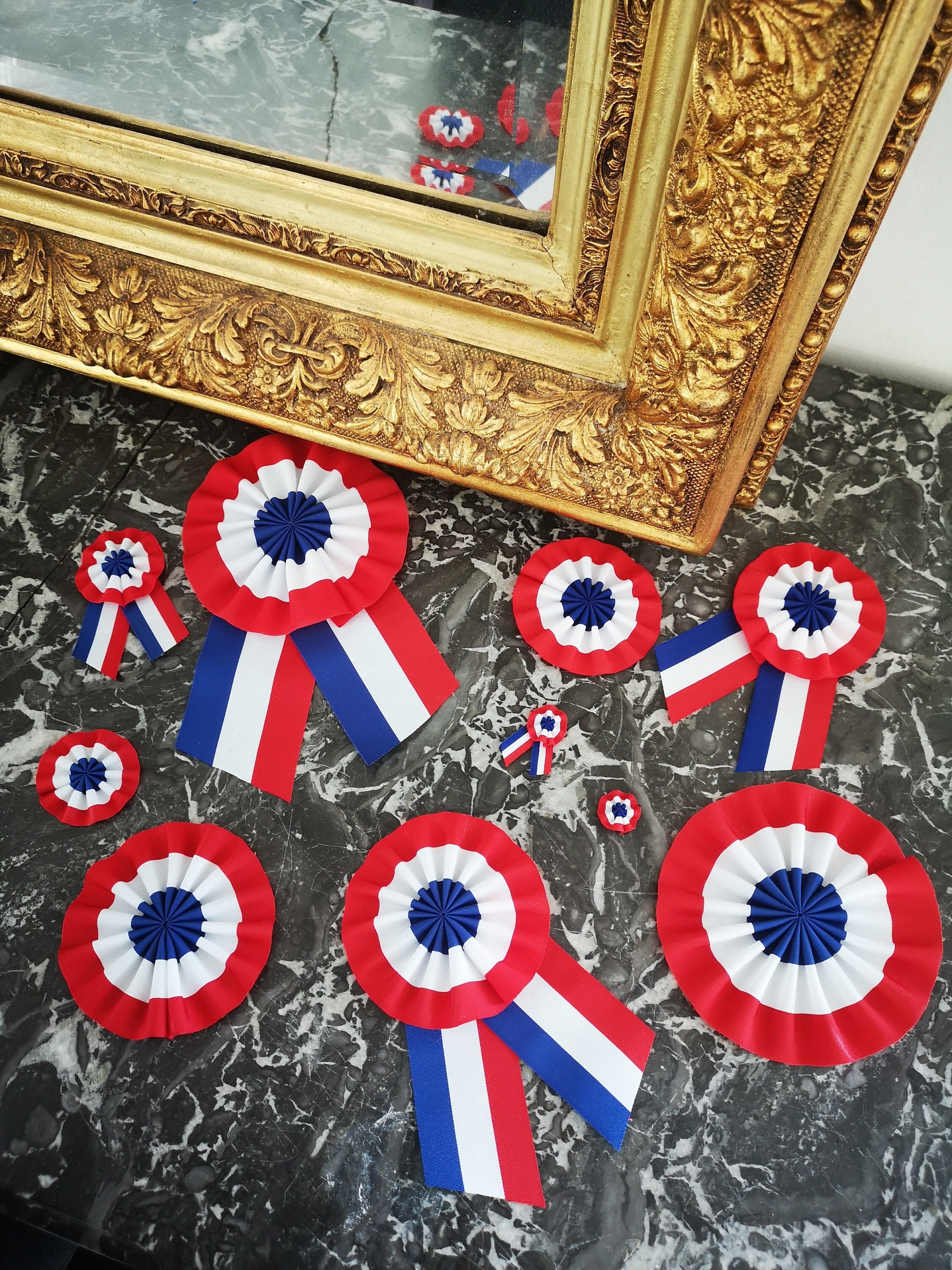 Pin's Bleuet Français - Broche Fleur Bleu Blanc Rouge, Pour Costume, Veste, Cadeau élégant Miss France