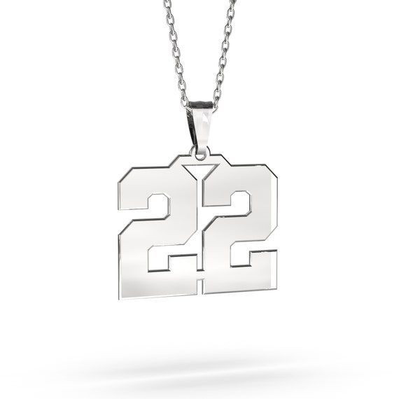 Necklace Number 22 14K Gold Number Necklace Personalized Jewelry Number Pendant Gift for Her Silver Number Pendant Date Necklace Etsy Canada