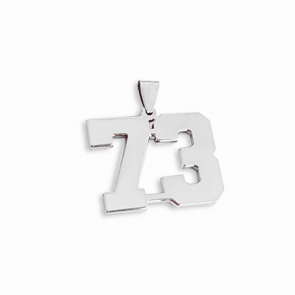 Necklace number 73, Personalized Number Necklace For Boys and Girls, Number Pendant, Gifts for Him, Sports Jewelry,