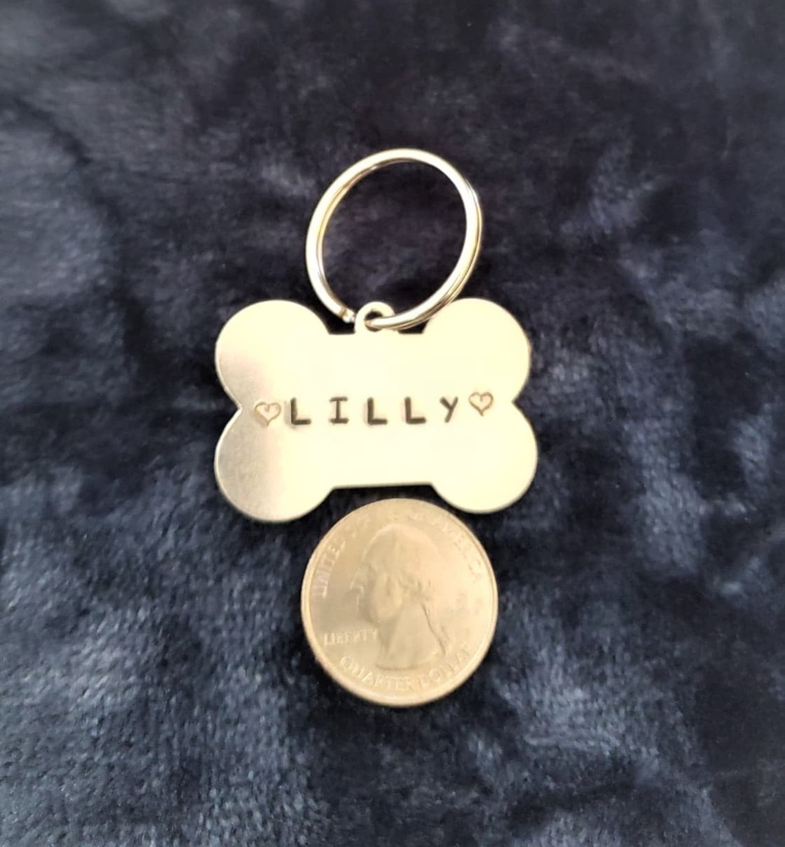 Custom Dog Tag Collar or Key Ring Attachment Pet Name Chain Etsy