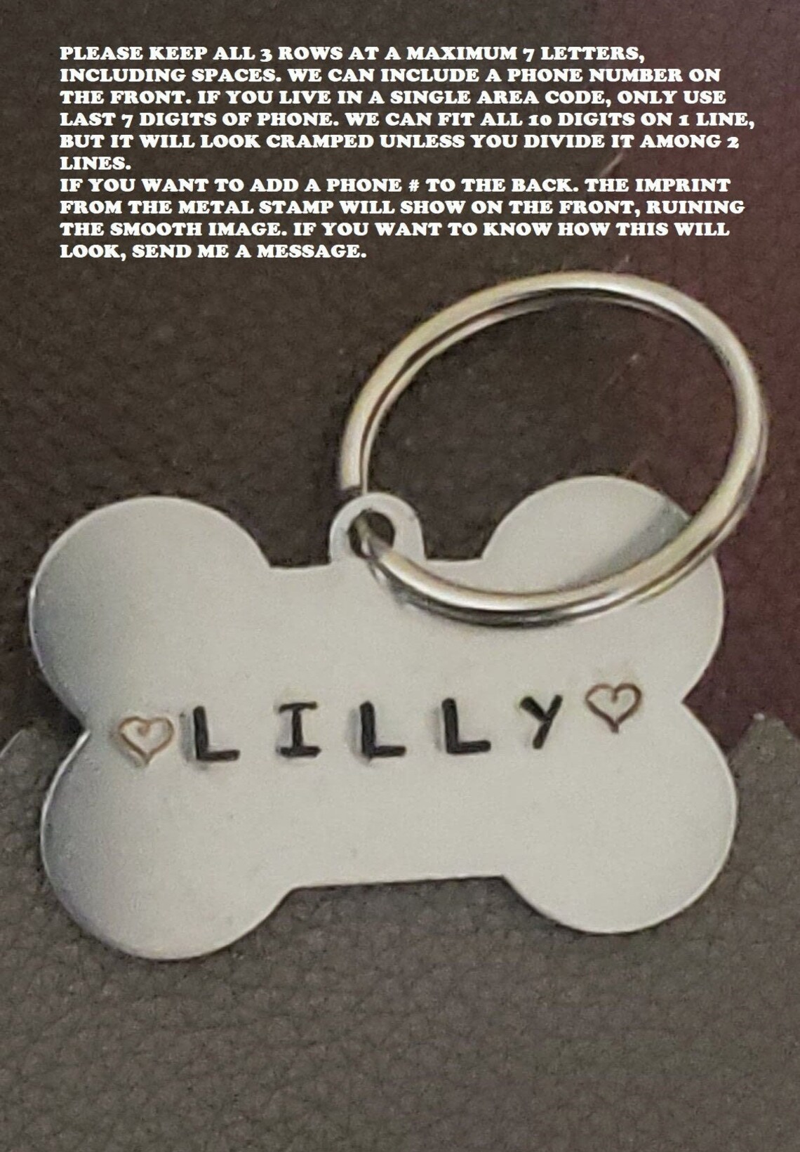 Custom Dog Tag Collar or Key Ring Attachment Pet Name Chain Etsy