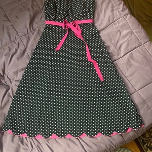 Vintage black and white polka dot dress