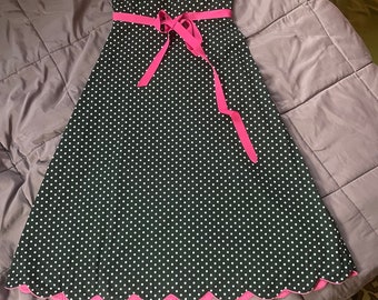 Vintage black and white polka dot dress